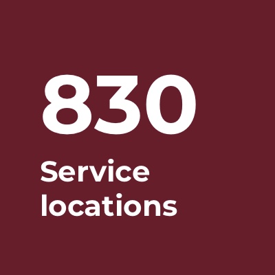 830 Service locations